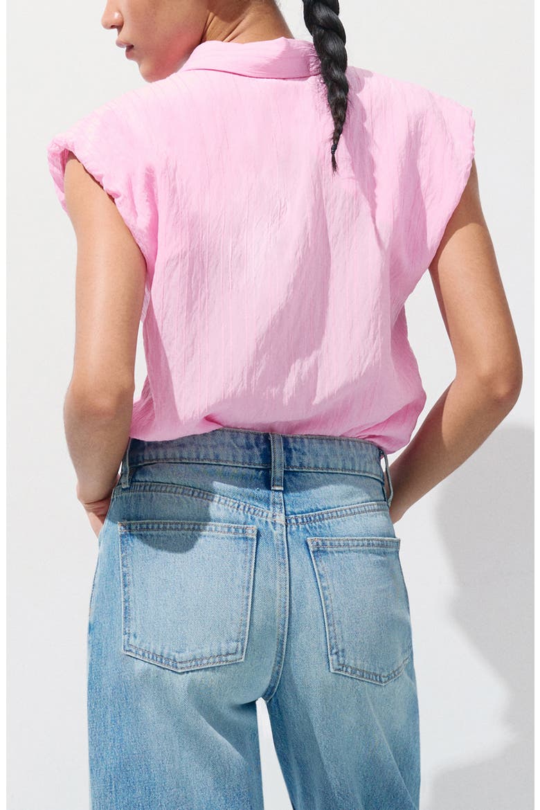 Embroidered Striped Shirt, Alternate, color, PINK