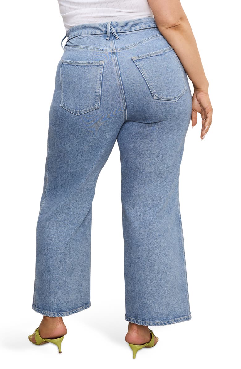 Good American Soft Tech Good Skate Crop Wide Leg Jeans, Alternate, color, Indigo860