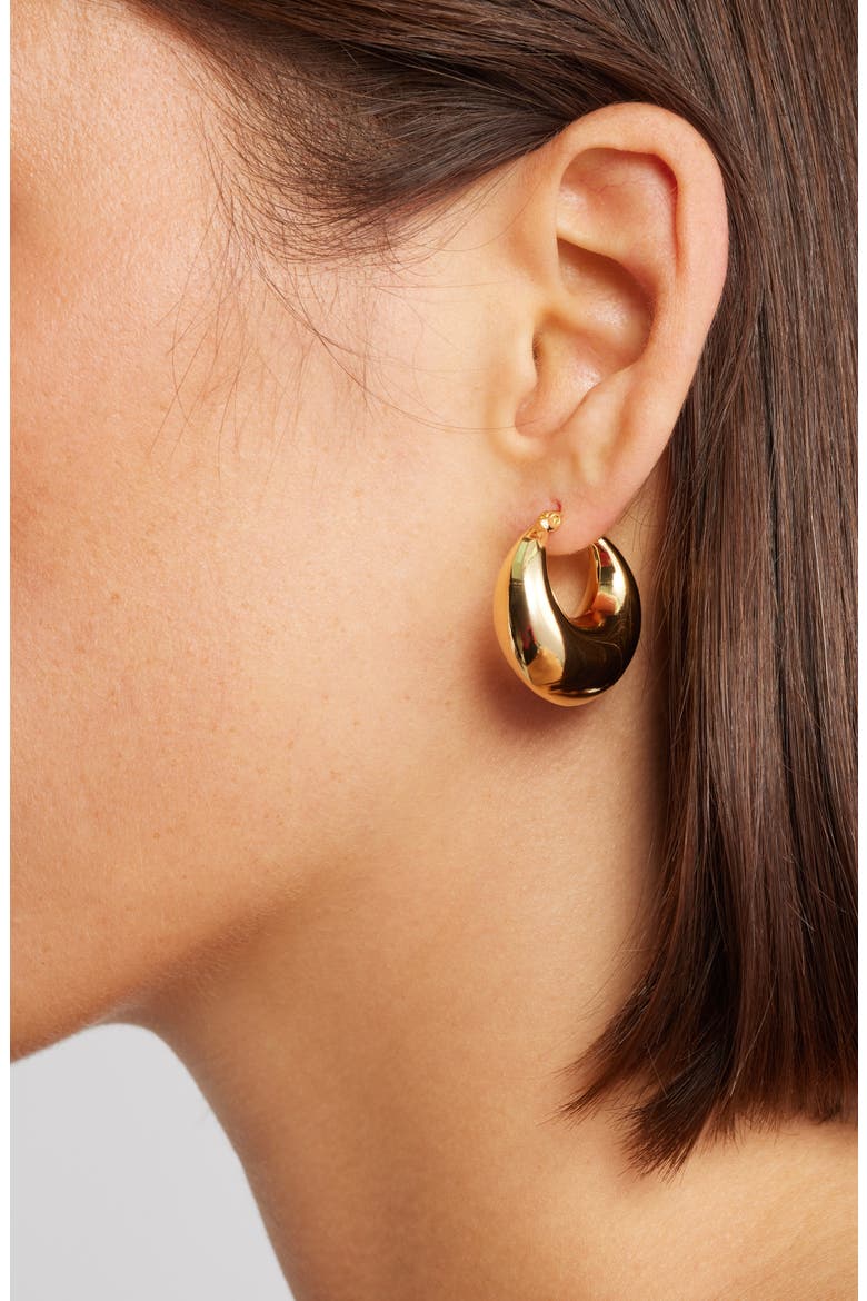 Sunbeam Hoop Earrings, Alternate, color, GOLD
