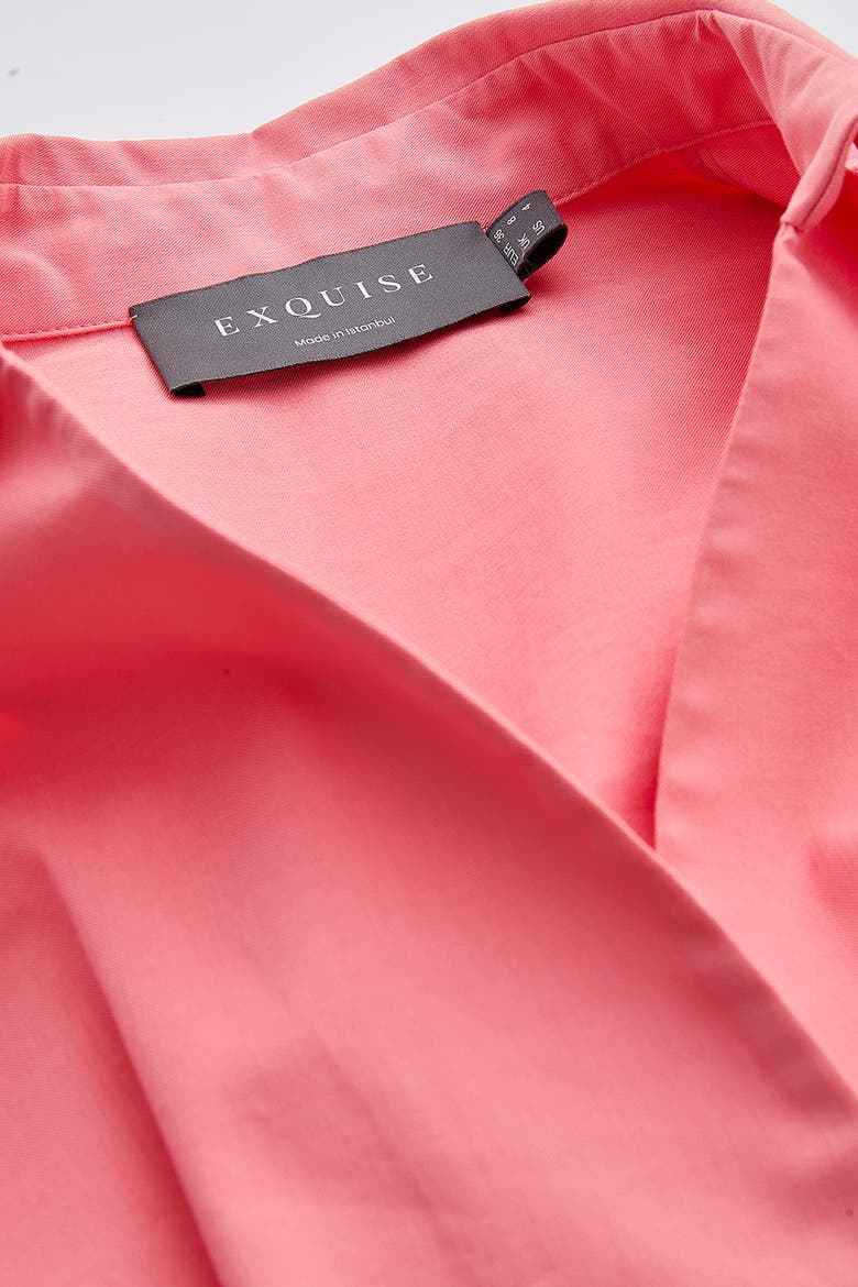 Mollie Shirt Collar Front Tie Fitted Shirt, Alternate, color, Pink