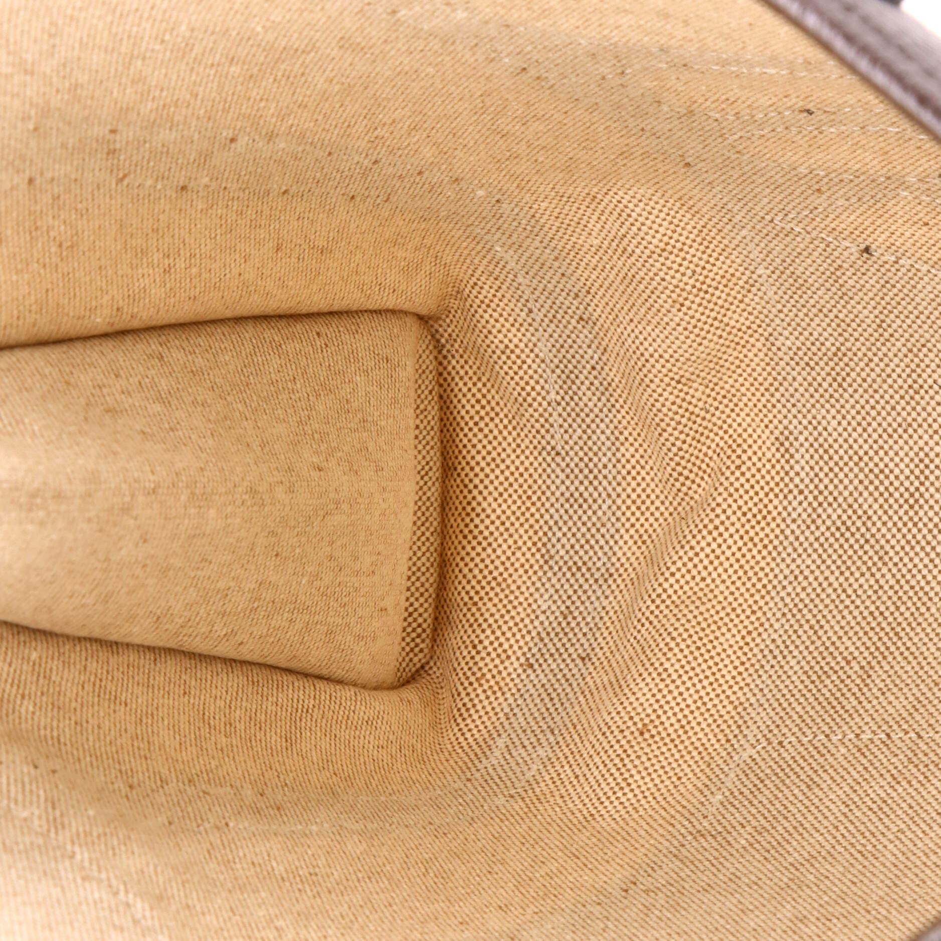 Pre-Owned Hermes Petit H Dream Catcher Tote Toile and Leather, Alternate, color, Ecru