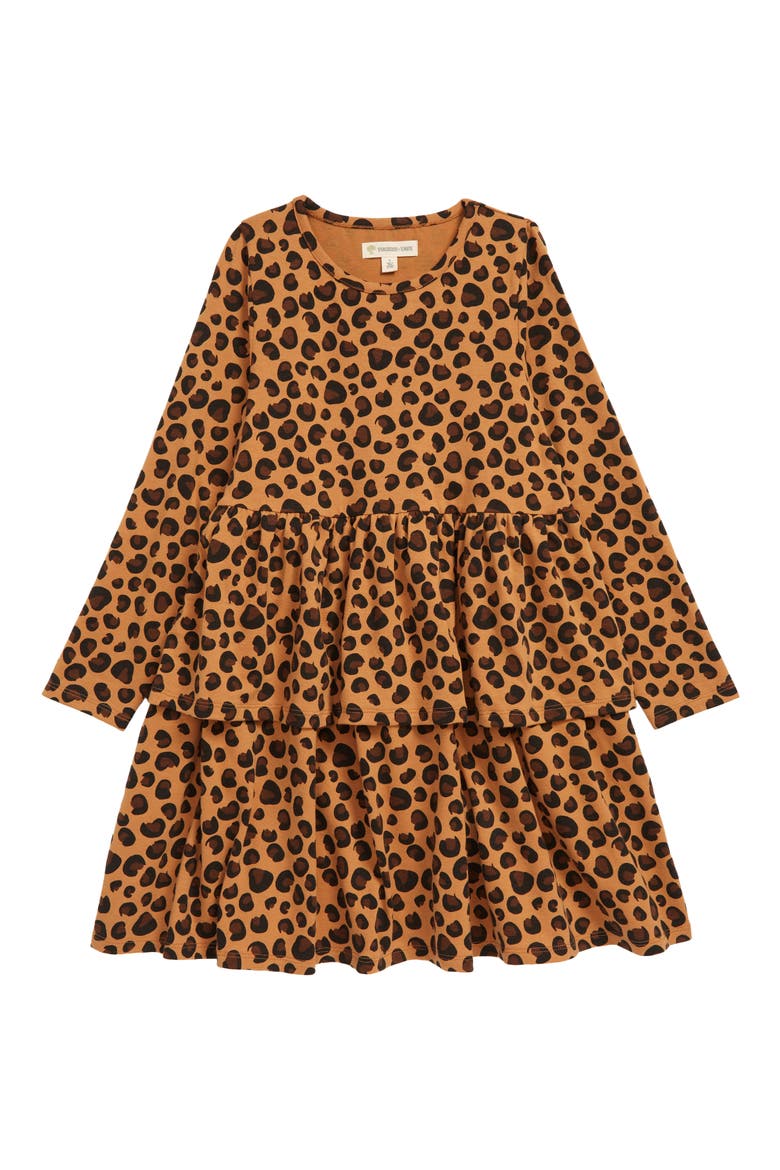 Kids' Sweet Play Dress, Main, color, TAN BISCUIT ANIMAL DOT