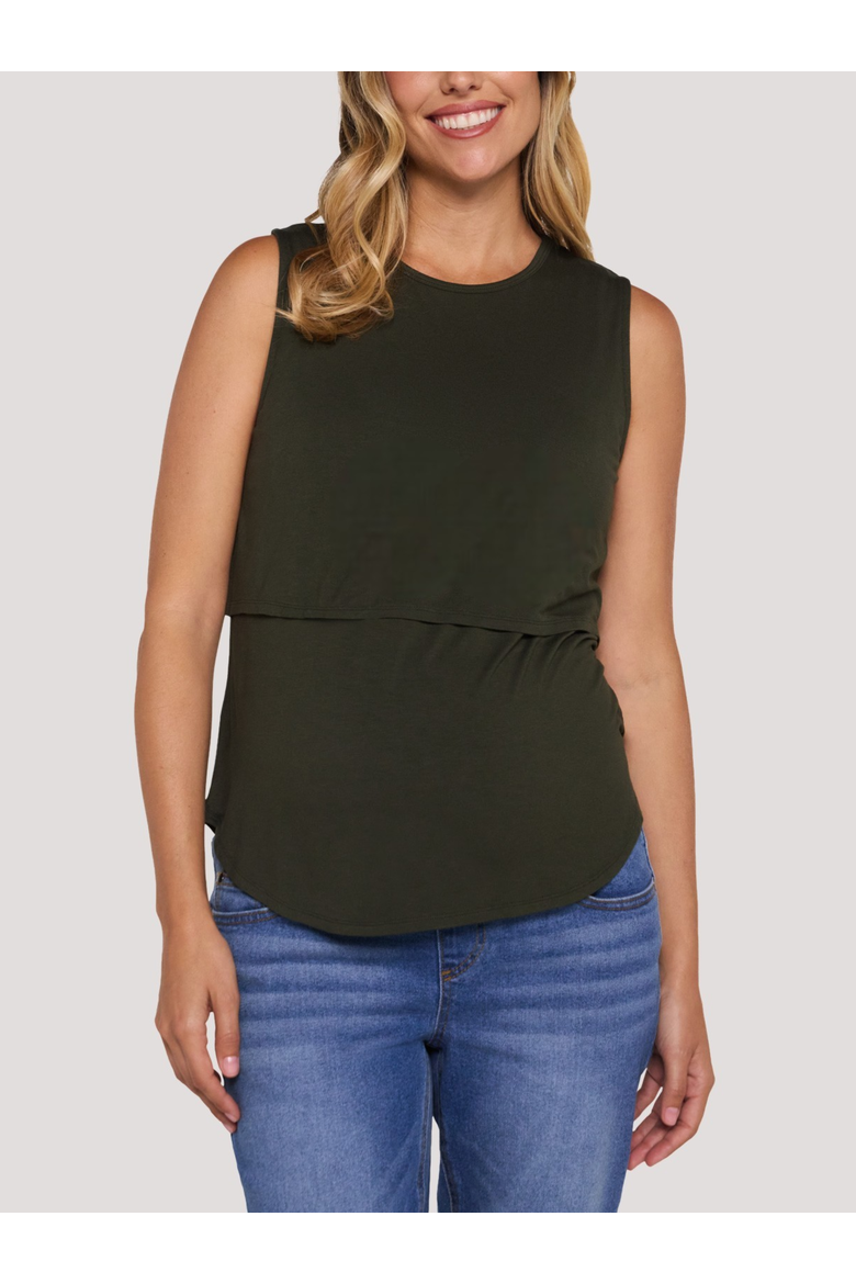 Sleeveless Nursing Maternity Top, Main, color, Deep Depths