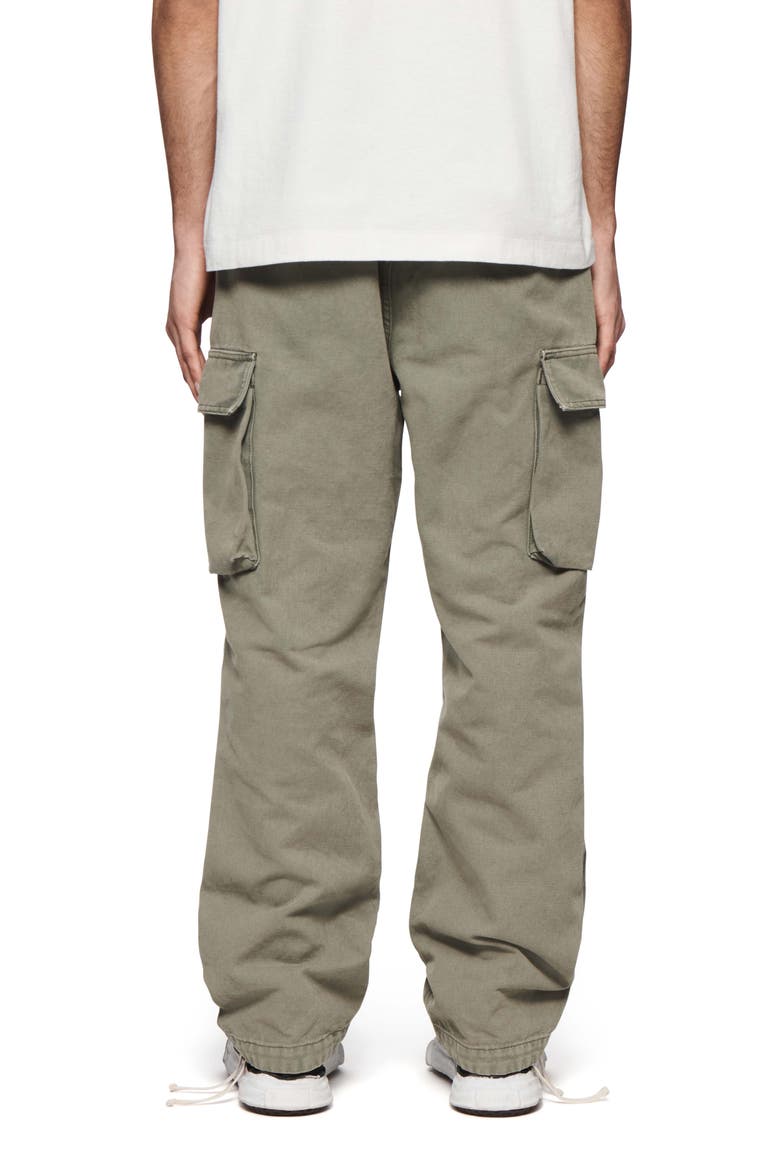 Wide Leg Cotton Canvas Cargo Pants, Alternate, color, GREEN