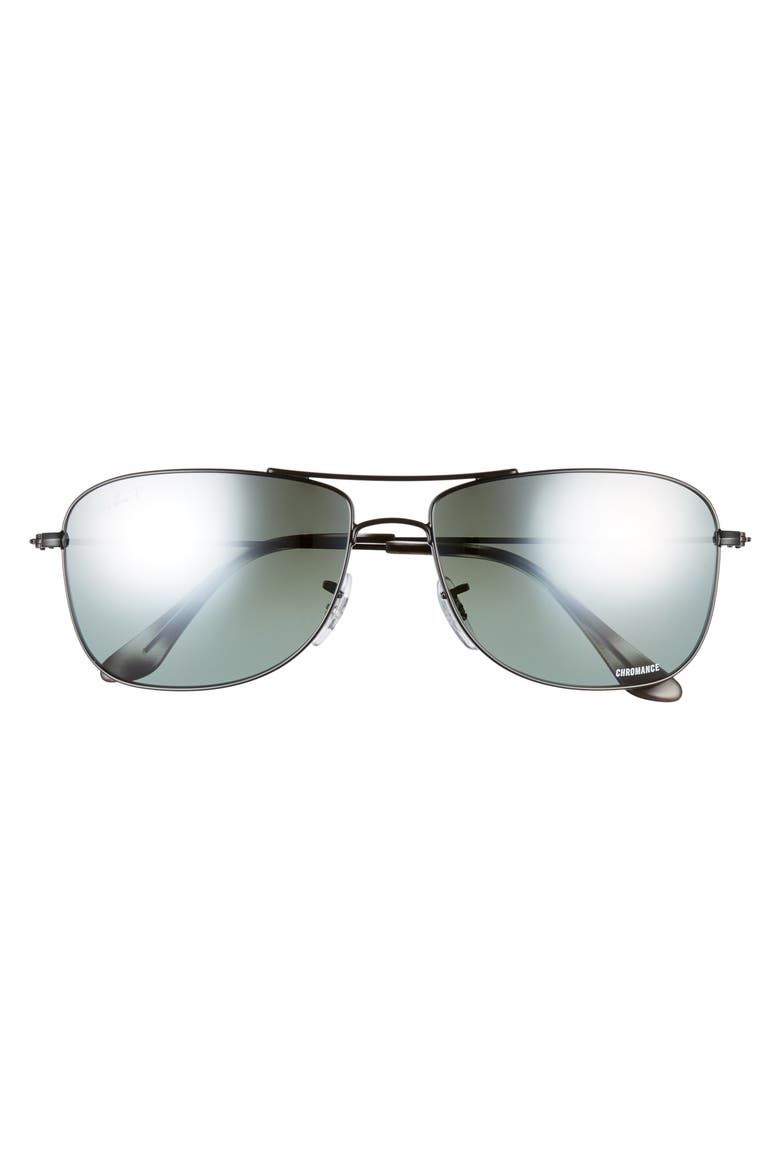 Tech 59mm Polarized Sunglasses, Alternate, color, BLACK GRADIENT MIRROR