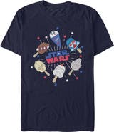 Star Wars Men's Star Wars Red White and Popsicles Graphic T-Shirt