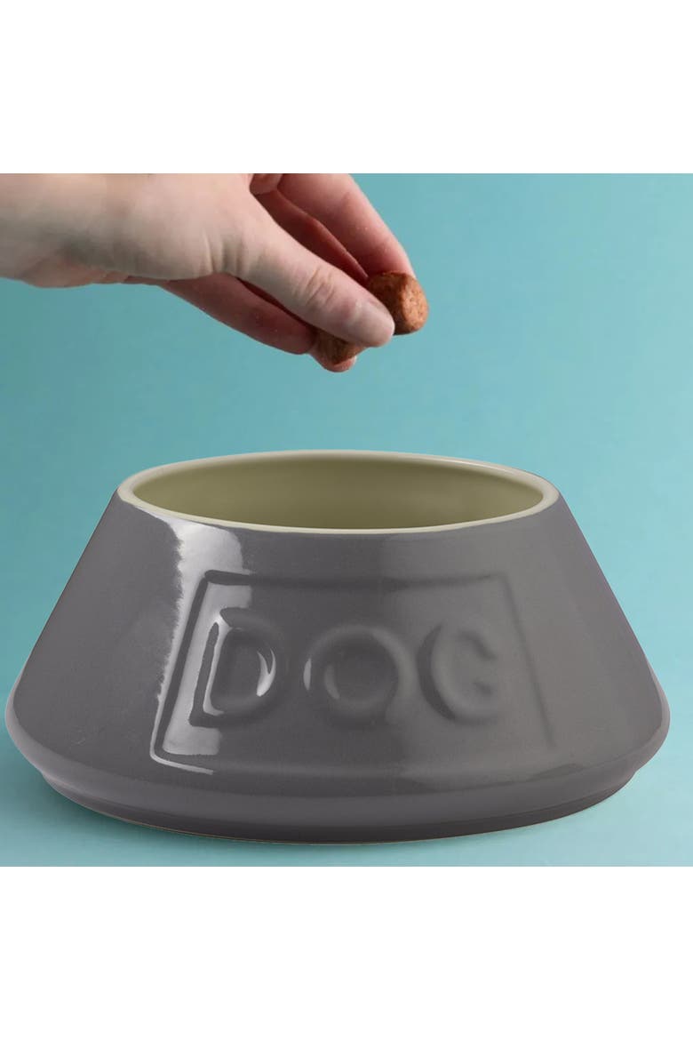 Non Tip Dog Bowl,  8.3 Inch, 54oz, Food & Water Angled Dish, Alternate, color, Gray