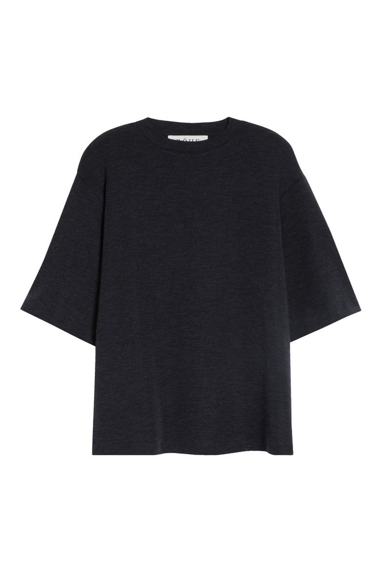 Oversize Merino Wool T-Shirt, Main, color, ANTHRACITE MELANGE