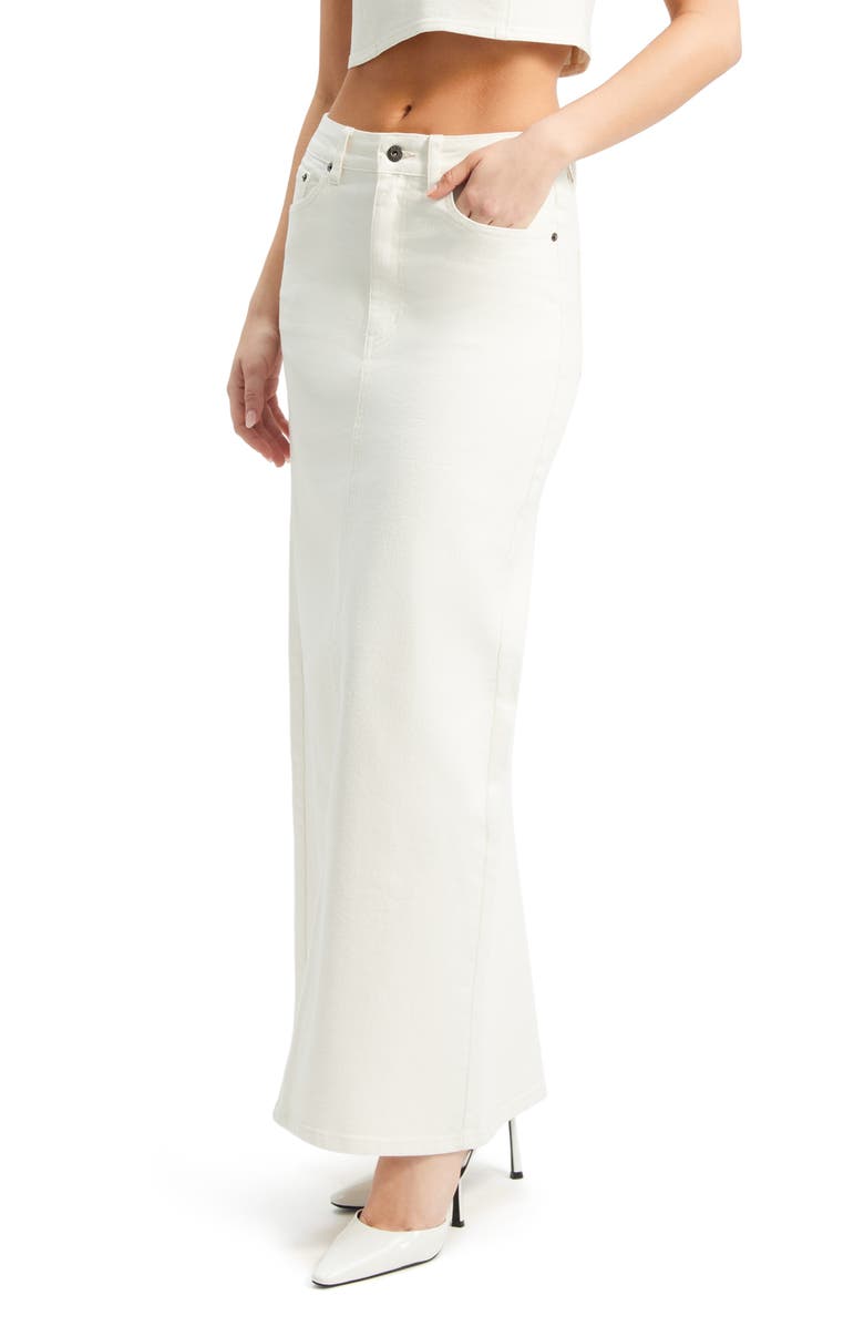 Bardot Evianna Denim Maxi Skirt, Alternate, color,