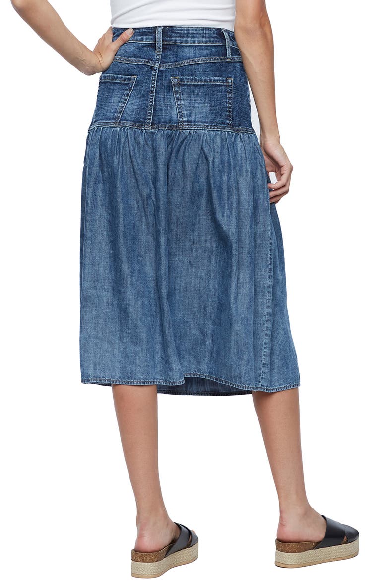 Sway Denim Skirt, Alternate, color, TURF BLUE