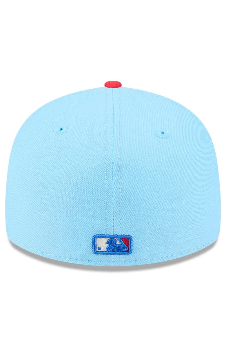 New Era Men's New Era Light Blue/Red Athletics 2025 Fourth of July Low Profile 59FIFTY Fitted Hat, Alternate, color, Light Blue