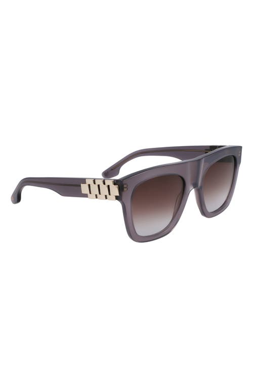 Victoria Beckham Chain Pouch 52mm Modified Rectangular Sunglasses In Gray