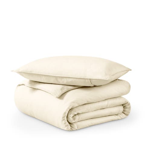100% European Linen Duvet Cover and Sham Set