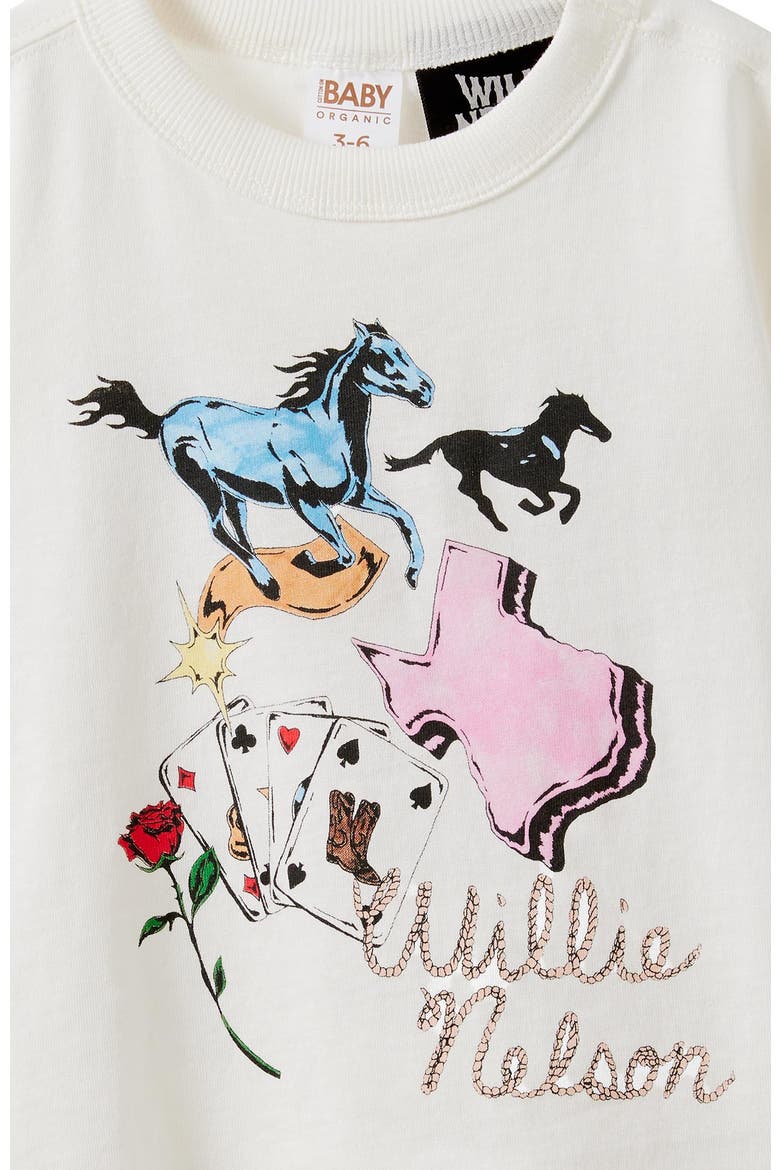 Baby Short Sleeve License Tee, Alternate, color, Vanilla Willie Nelson