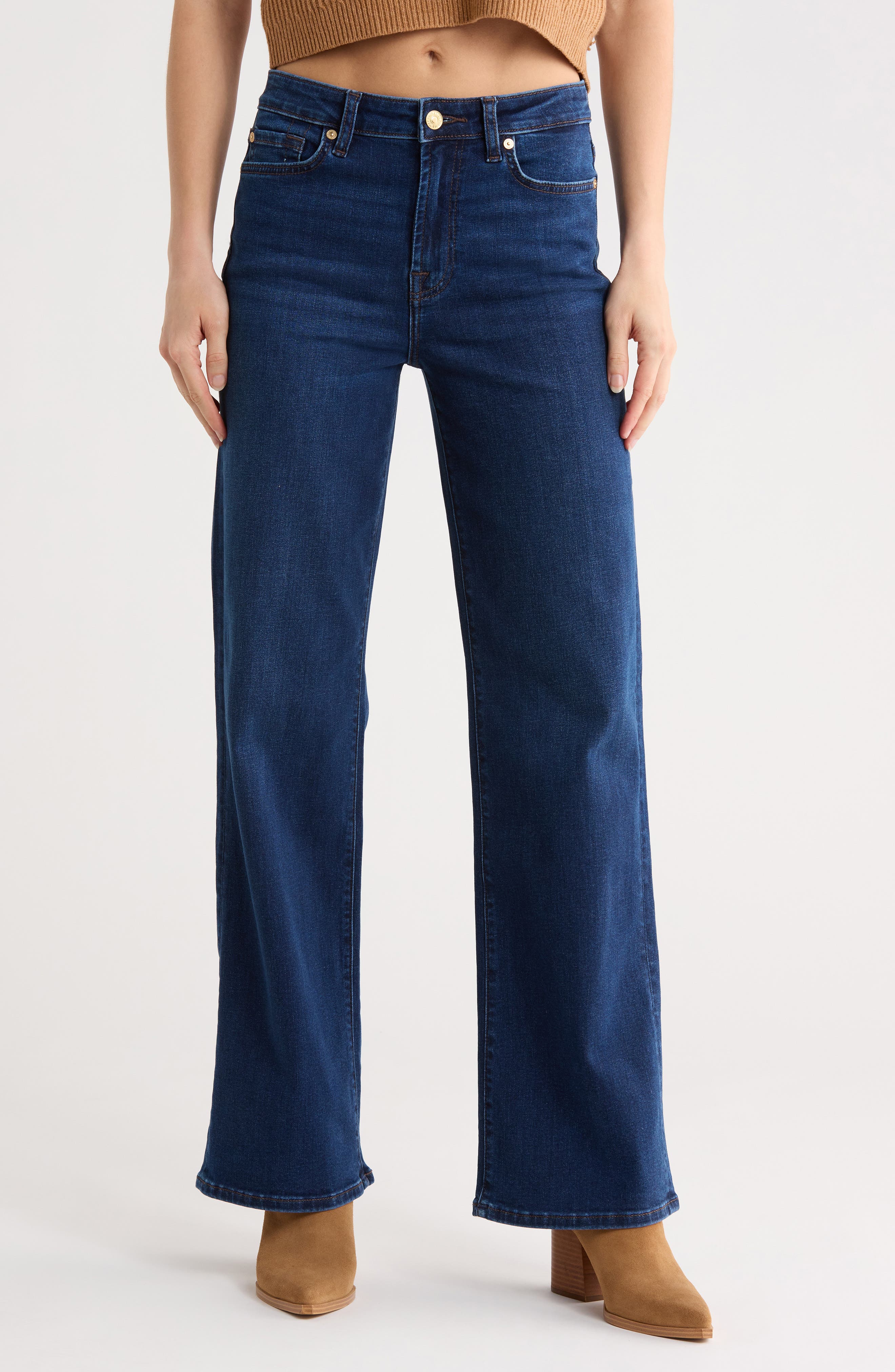 7 For All Mankind Alexa Mid Rise Straight Leg Jeans