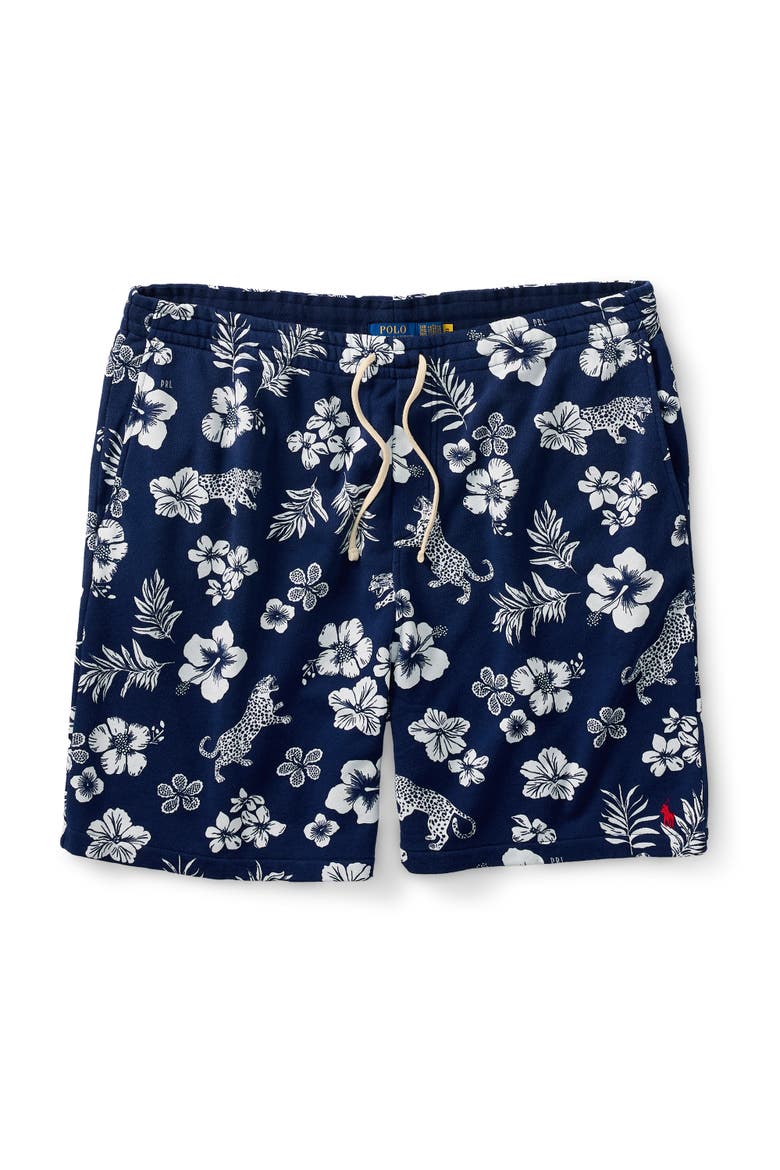 Big & Tall Island Tropical Terry Shorts, Main, color, NEWPORT NAVY