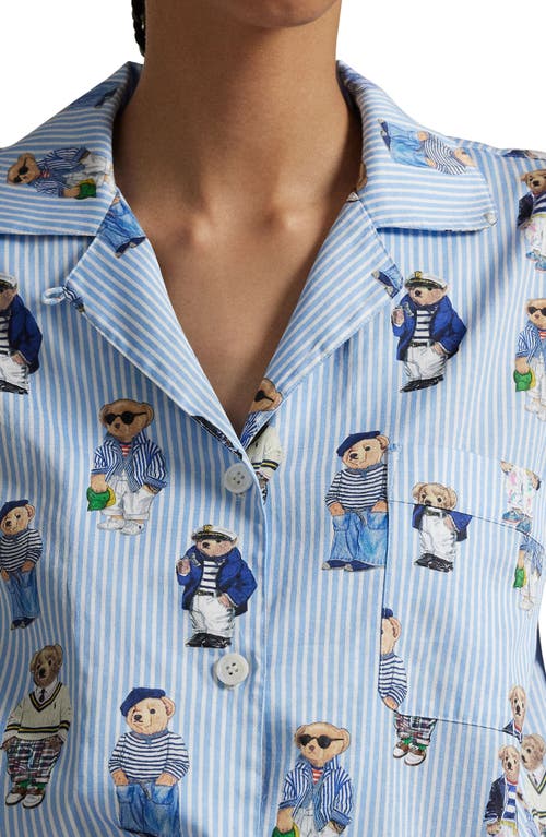 Polo Ralph Lauren Madison Cotton Pajamas In Oxford Blue