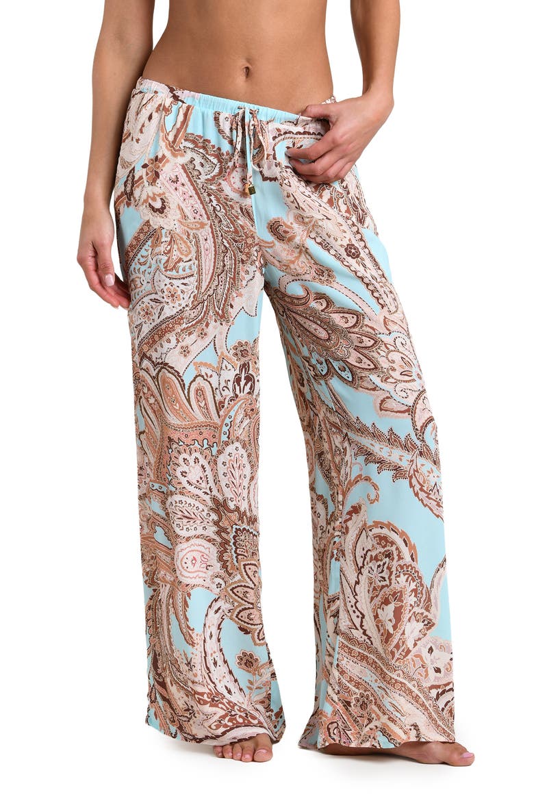 Traditional Paisley Cover-Up Pants, Alternate, color, BLUE MULTI