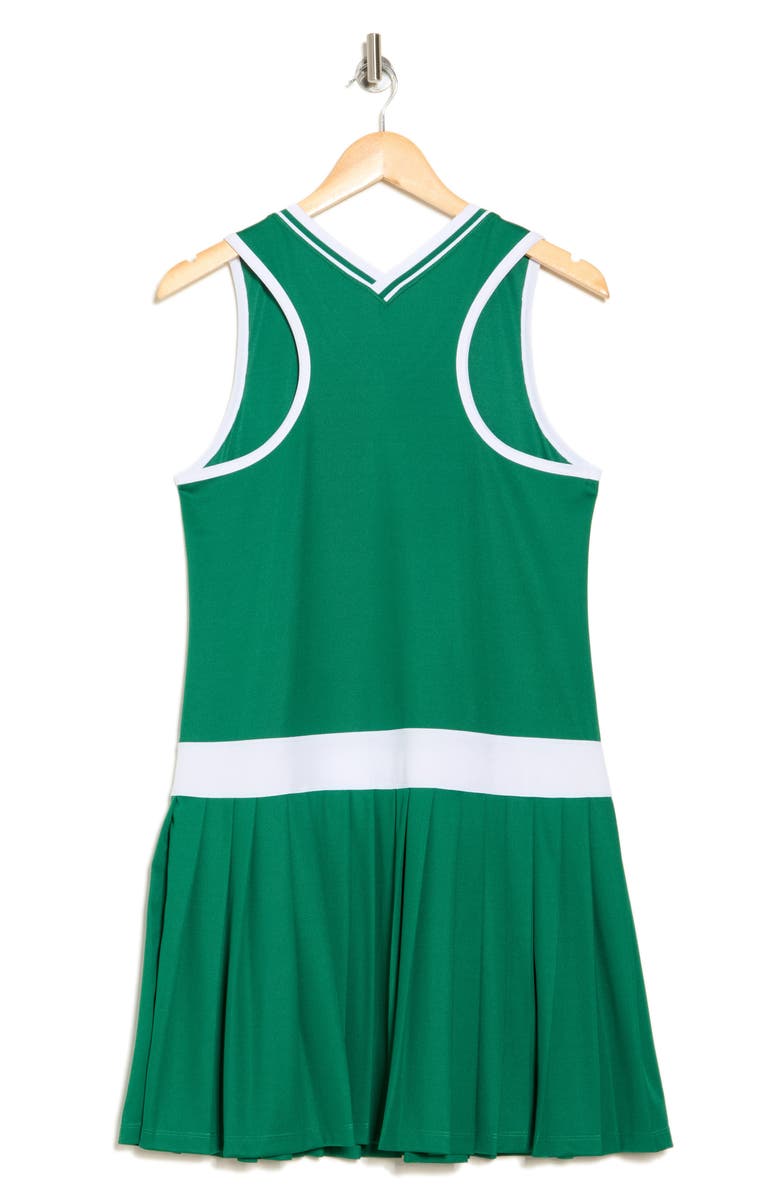 Nanette Lepore Play Championship Sleeveless Dress, Alternate, color, Verdant Green/ Bright White