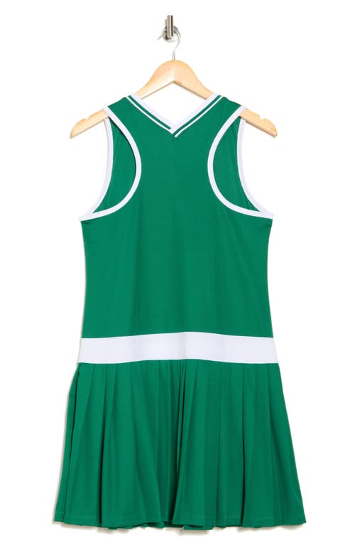 Shop Nanette Lepore Play Championship Sleeveless Dress In Verdant Green/bright White