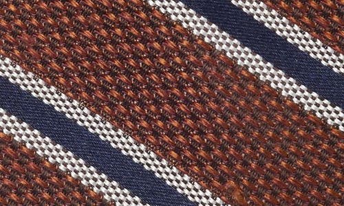 Nordstrom Talman Stripe Silk Tie In Brown