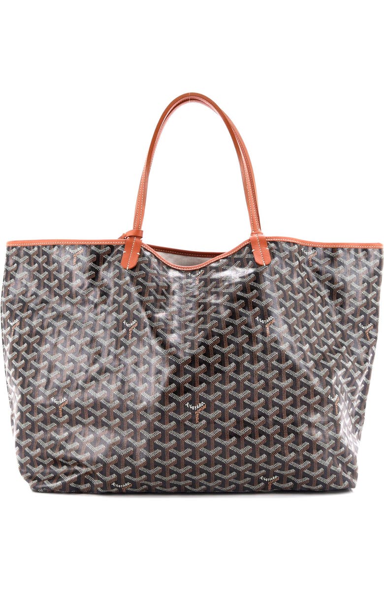 Pre-Owned Goyard Saint Louis Tote Printed Coated Canvas GM, Alternate, color, Brown