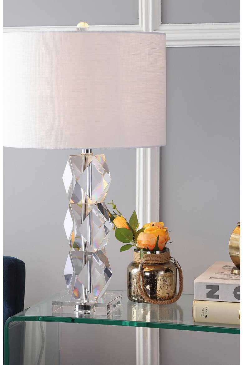 Sofia 26" Crystal LED Table Lamp, Clear, Alternate, color, Clear