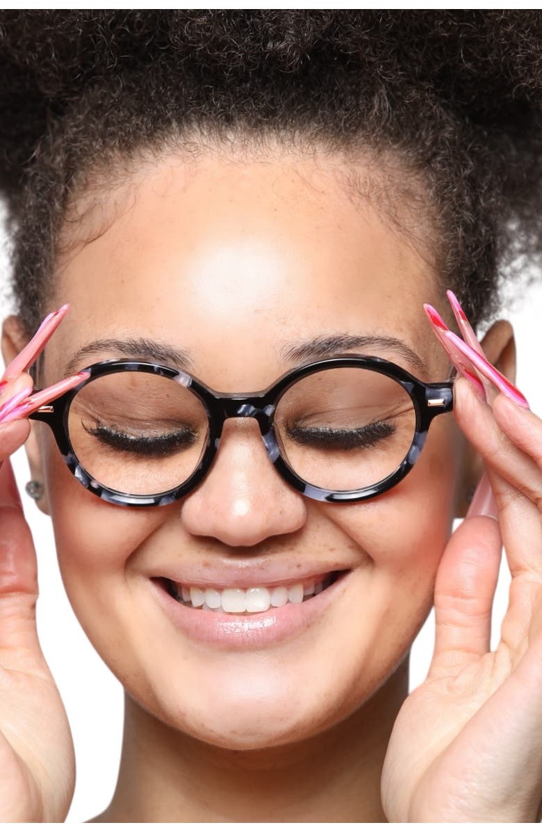 Tribal ëyës Alexandrite Round 48mm Eyeglasses, Alternate, color, Black