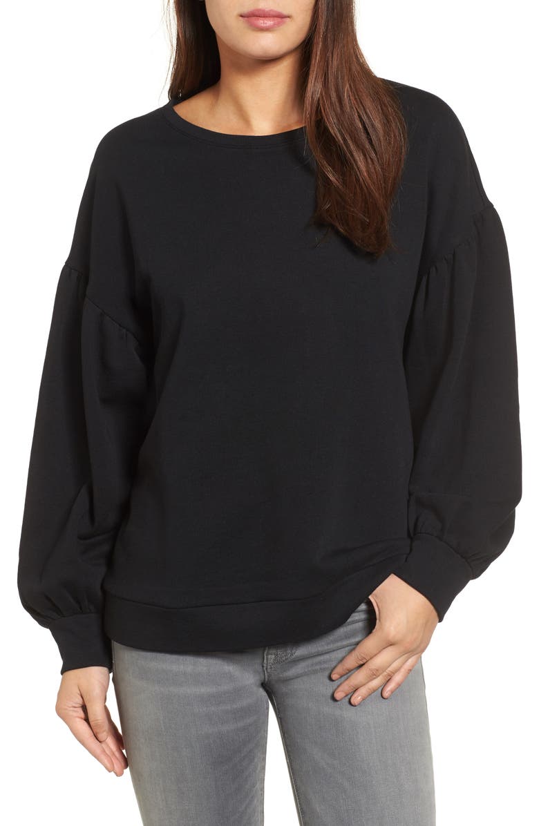 Halogen<sup>®</sup> Blouson Sleeve Sweatshirt, Main, color, 
