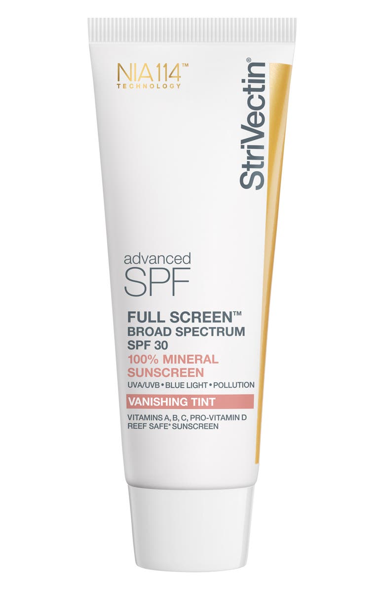 StriVectin<sup>®</sup> Full Screen Broad Spectrum SPF 30 100% Mineral Vanishing Tint Sunscreen, Main, color,