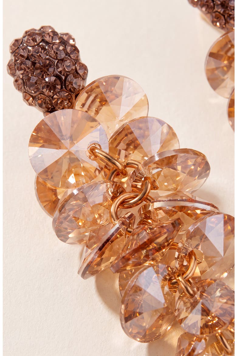Crystal Drop Earrings, Alternate, color, Champagne