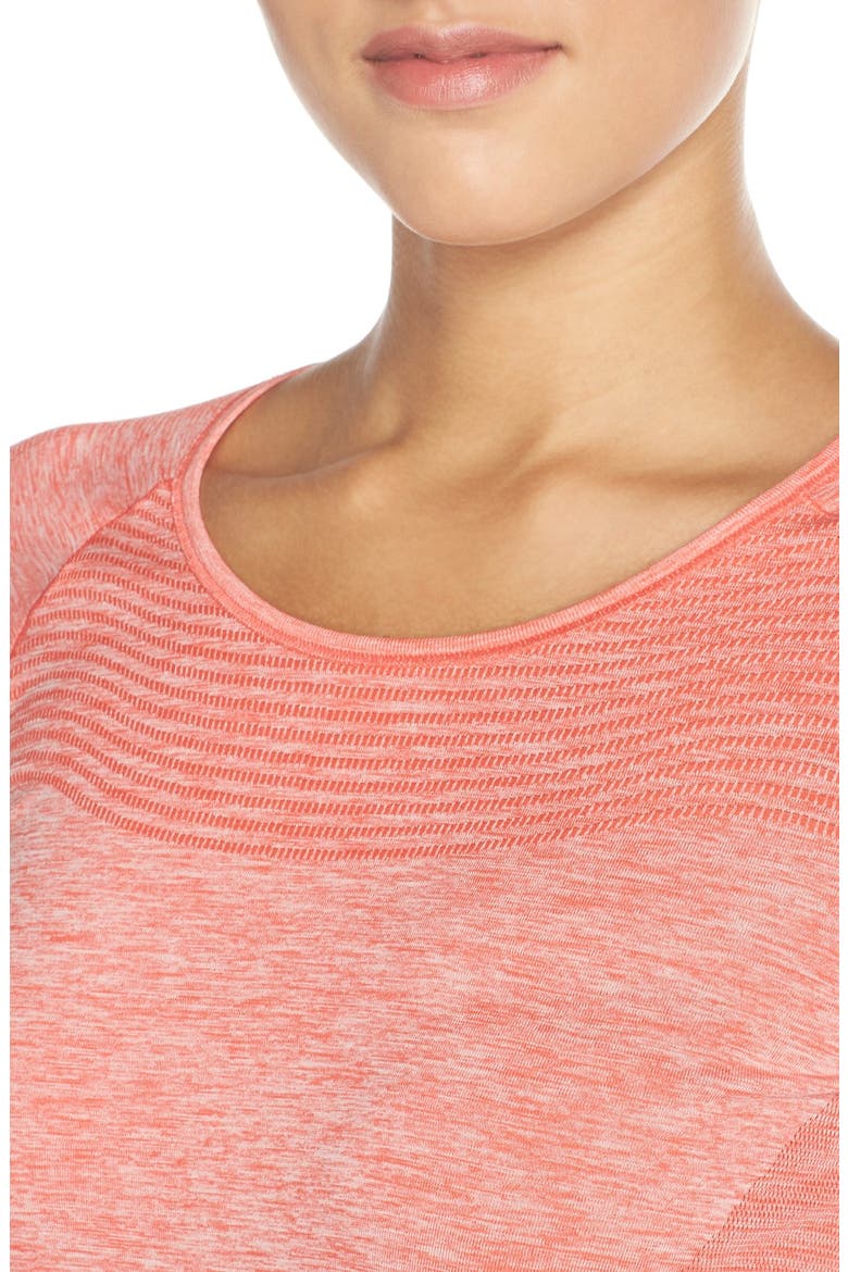 Dri-FIT Long Sleeve Top, Alternate, color, LIGHT CRIMSON/ SILVER