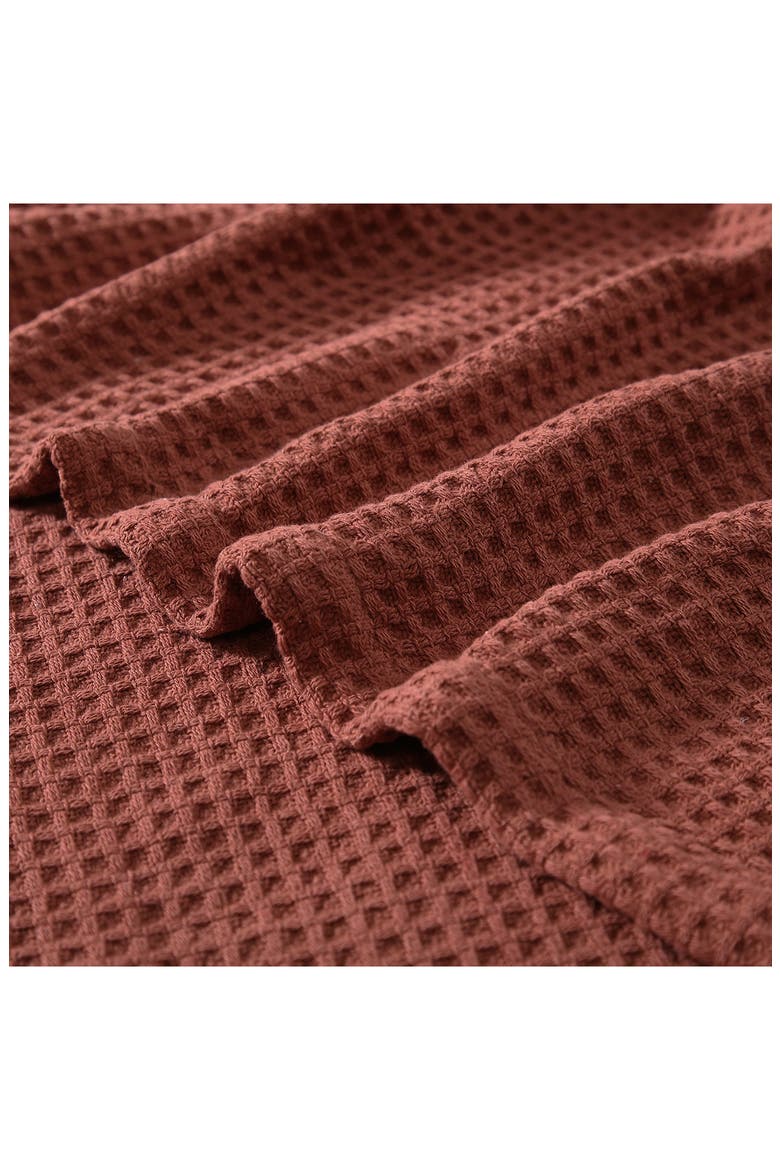 Premium Cotton Waffle Throw Blanket, Alternate, color, BURNT ORANGE