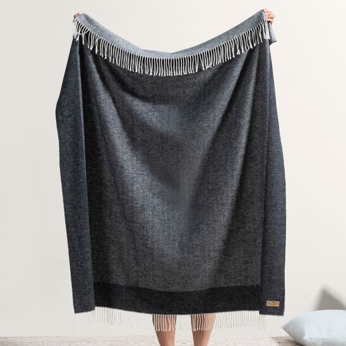Lands Downunder Border Herringbone Throw In Gray