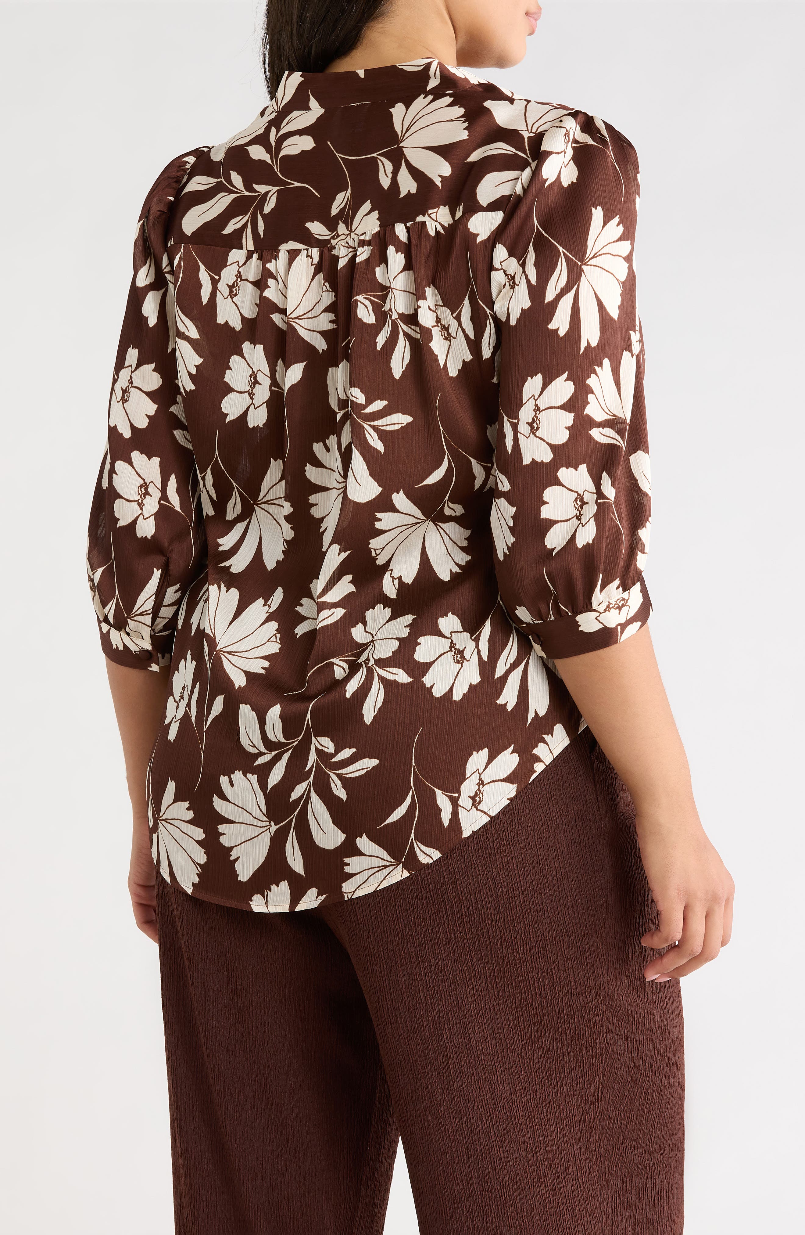 Floral Split Neck Top - image 2