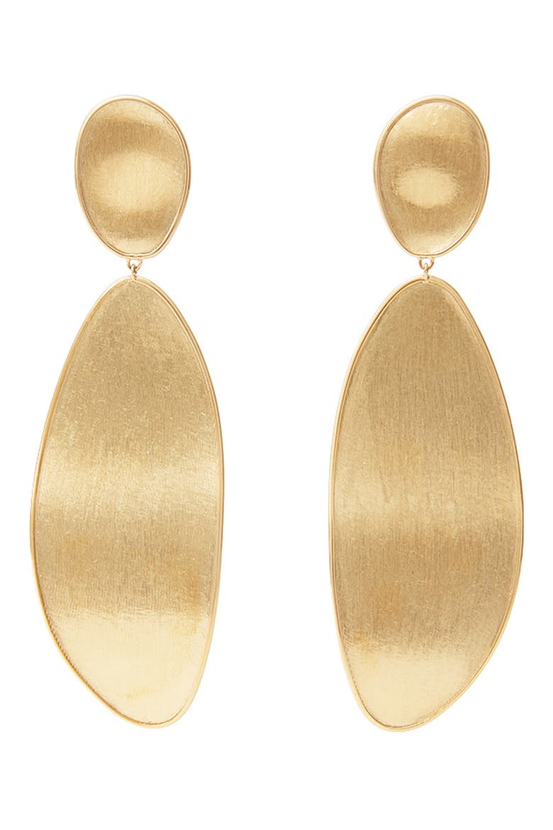 Lunaria Double Drop Earrings, Main, color, 18K YELLOW GOLD