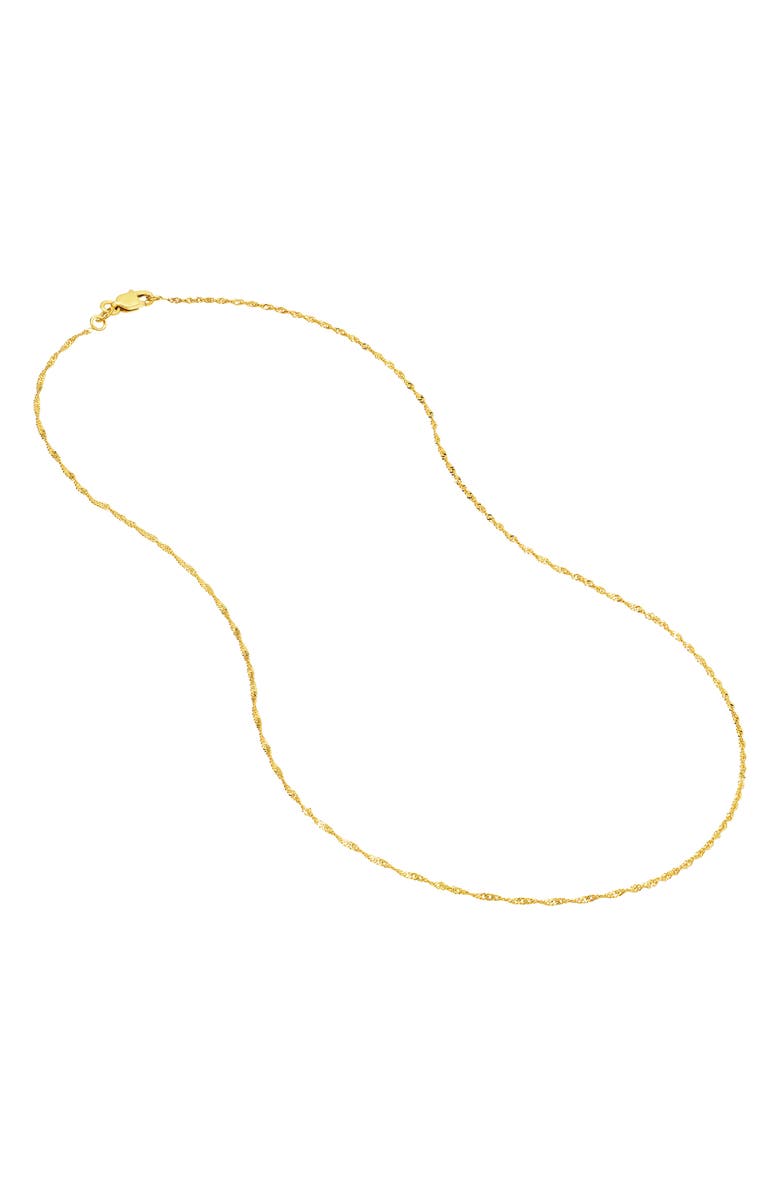 HAWLEY ST 14K Gold Singapore Chain Necklace, Alternate, color, 