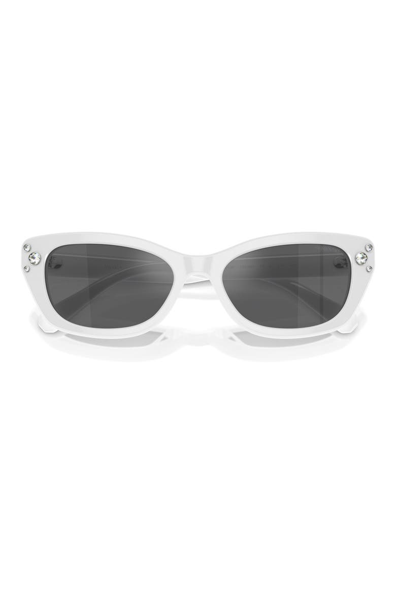 54mm Pillow Sunglasses, Alternate, color, WHITE
