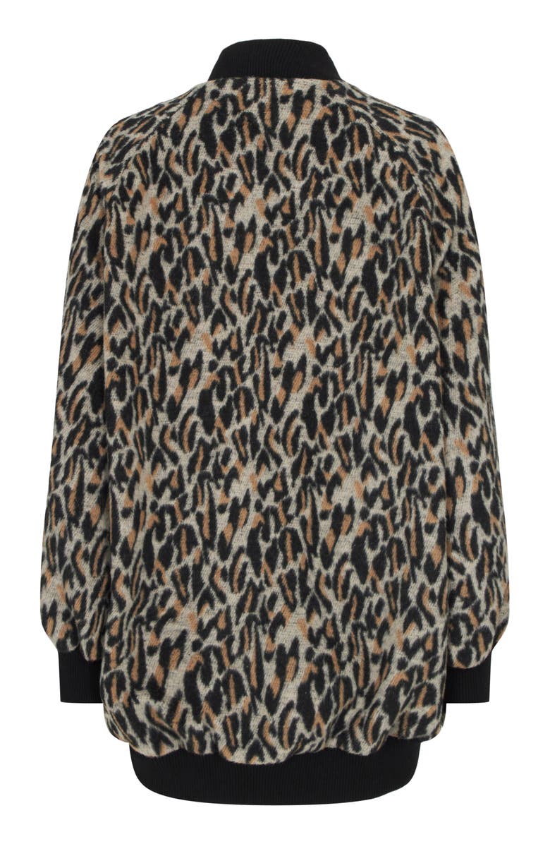 Rebecca Minkoff Leopard Print Bomber Jacket, Alternate, color,