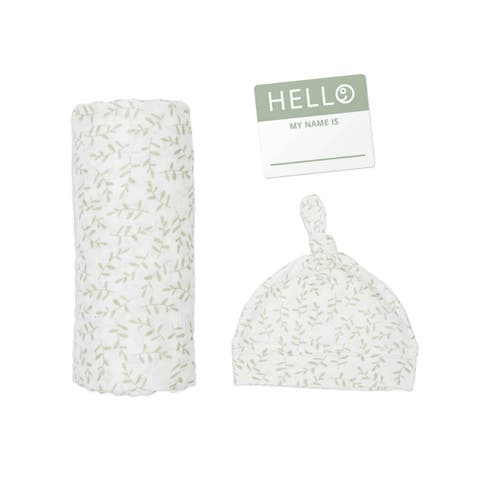 Hello World Hat & Swaddle Set