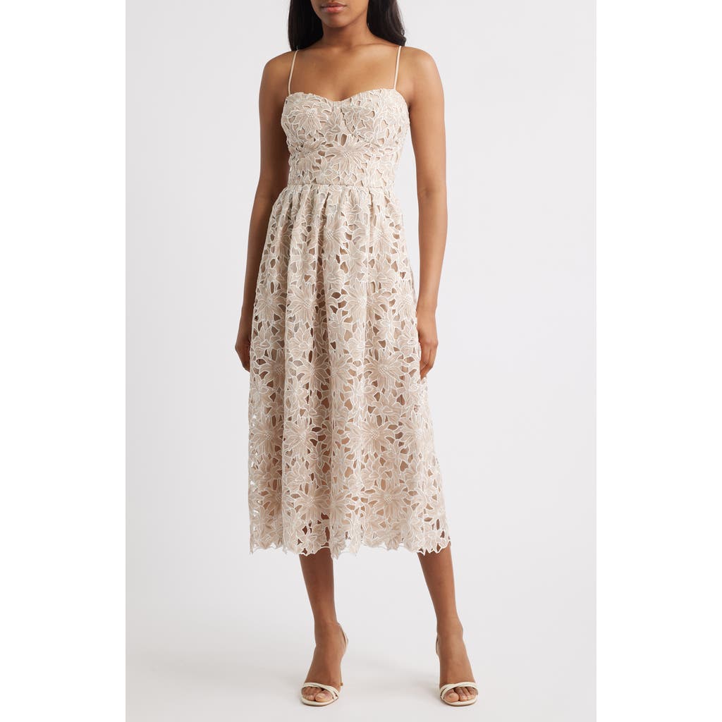 Lucy Paris Mona Lace Midi Dress
