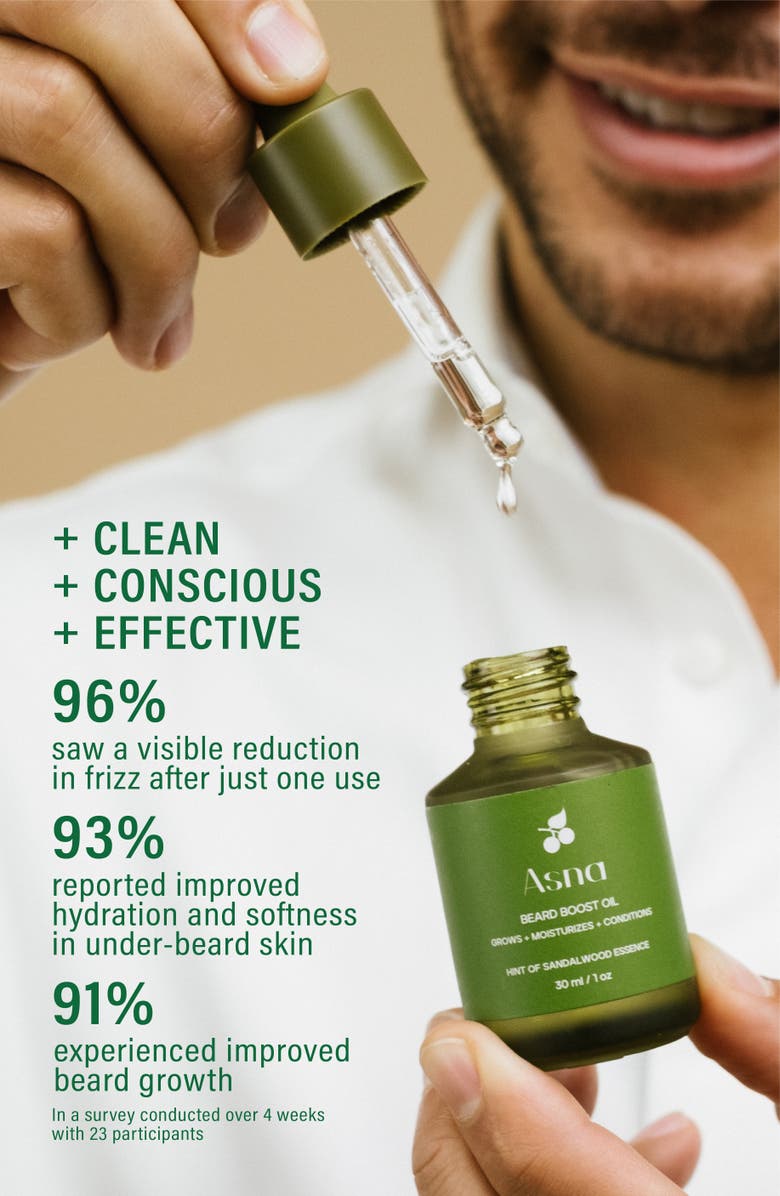 ASNA Beard Boost Oil for Thickening, Anti-Itch, Softening, Alternate, color, NO COLOR