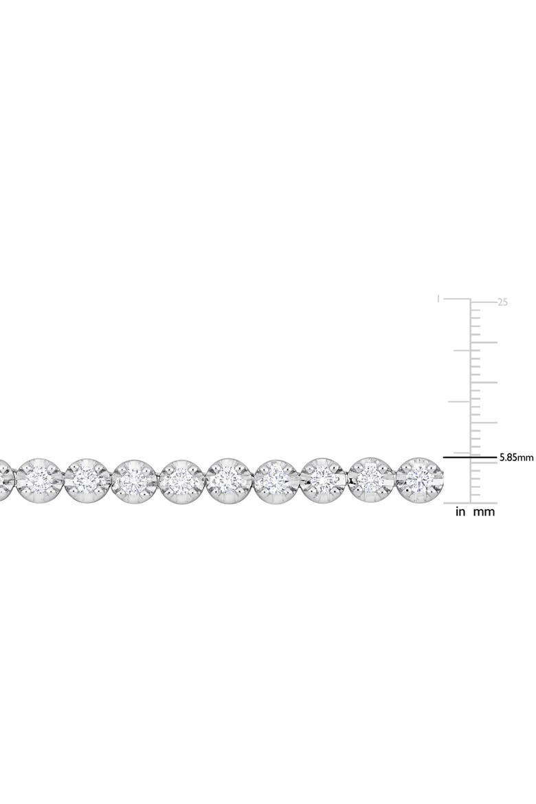 10 3/4ct. t.w. Lab-Grown Diamond Tennis Necklace 14k, Alternate, color, White Gold