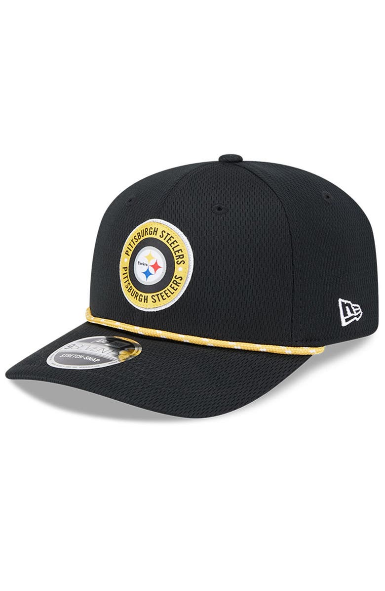 New Era Men's New Era Black Pittsburgh Steelers 2024 Sideline 9SEVENTY Stretch-Snap Hat, Alternate, color, 