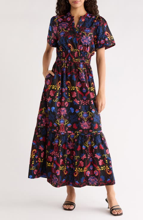 Palmero Floral Print A-Line Dress