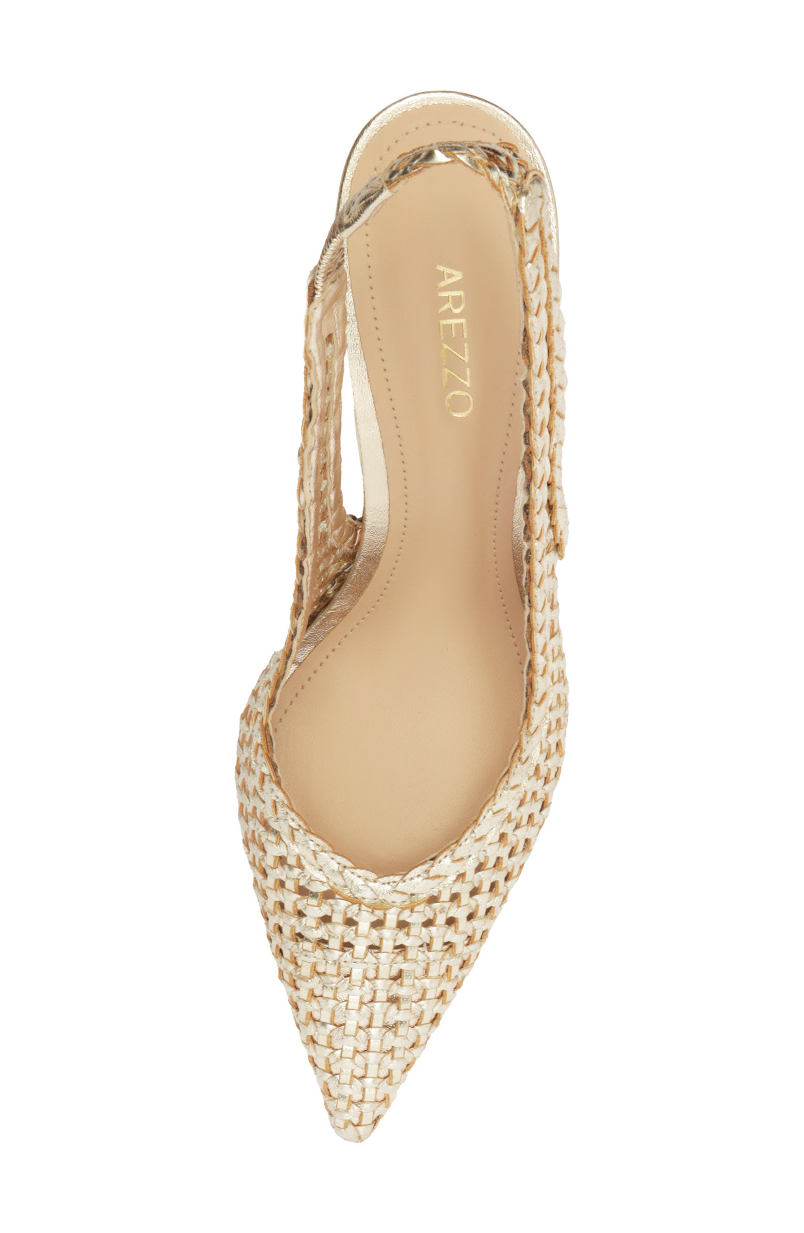 Arezzo Eva Slingback Stiletto Pump, Alternate, color, Platino