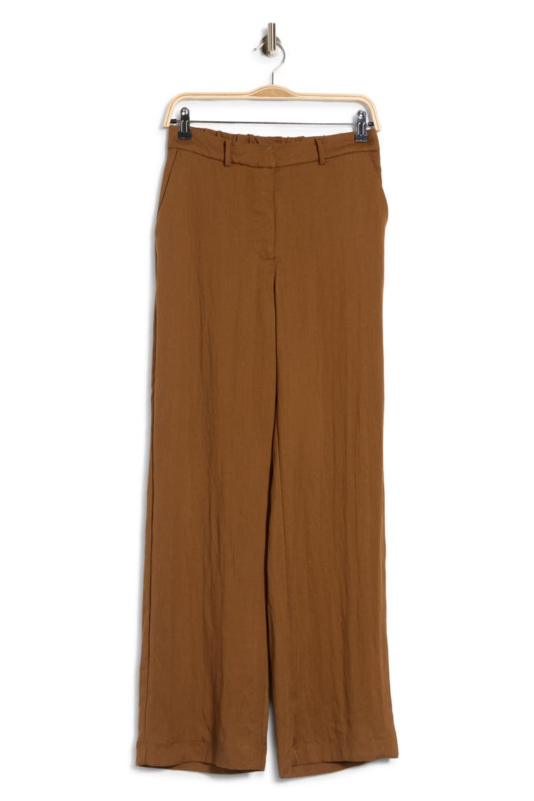 Pleated Wide Leg Pants, Main, color, BURNT CAMAMEL