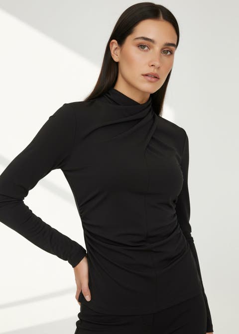 Paola Drape Neck Blouse