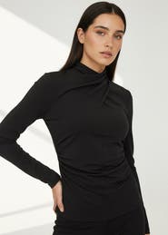 Exquise Paola Drape Neck Blouse