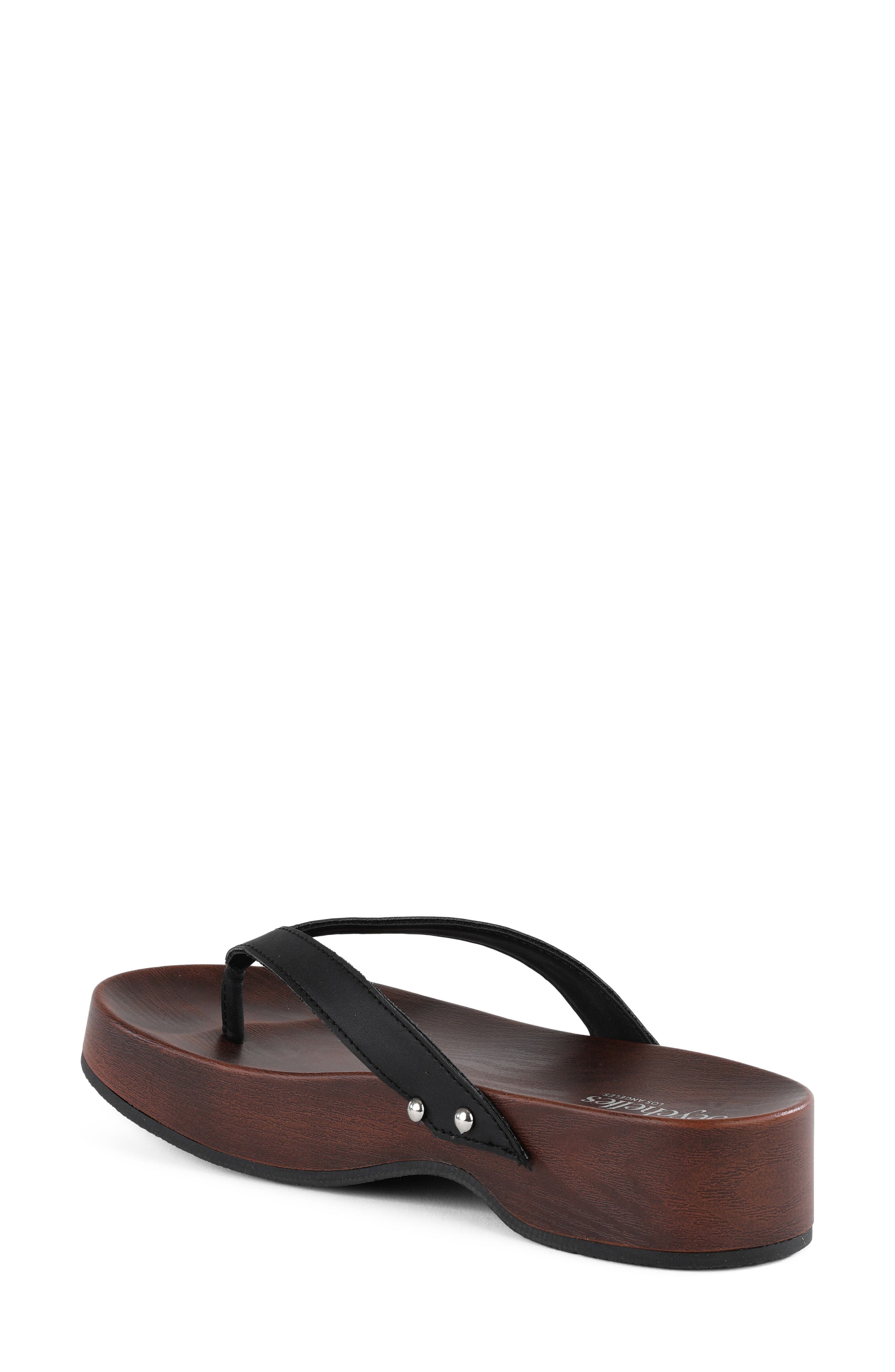 Seychelles Dreaming Out Loud Platform Flip Flop, Alternate, color, Black